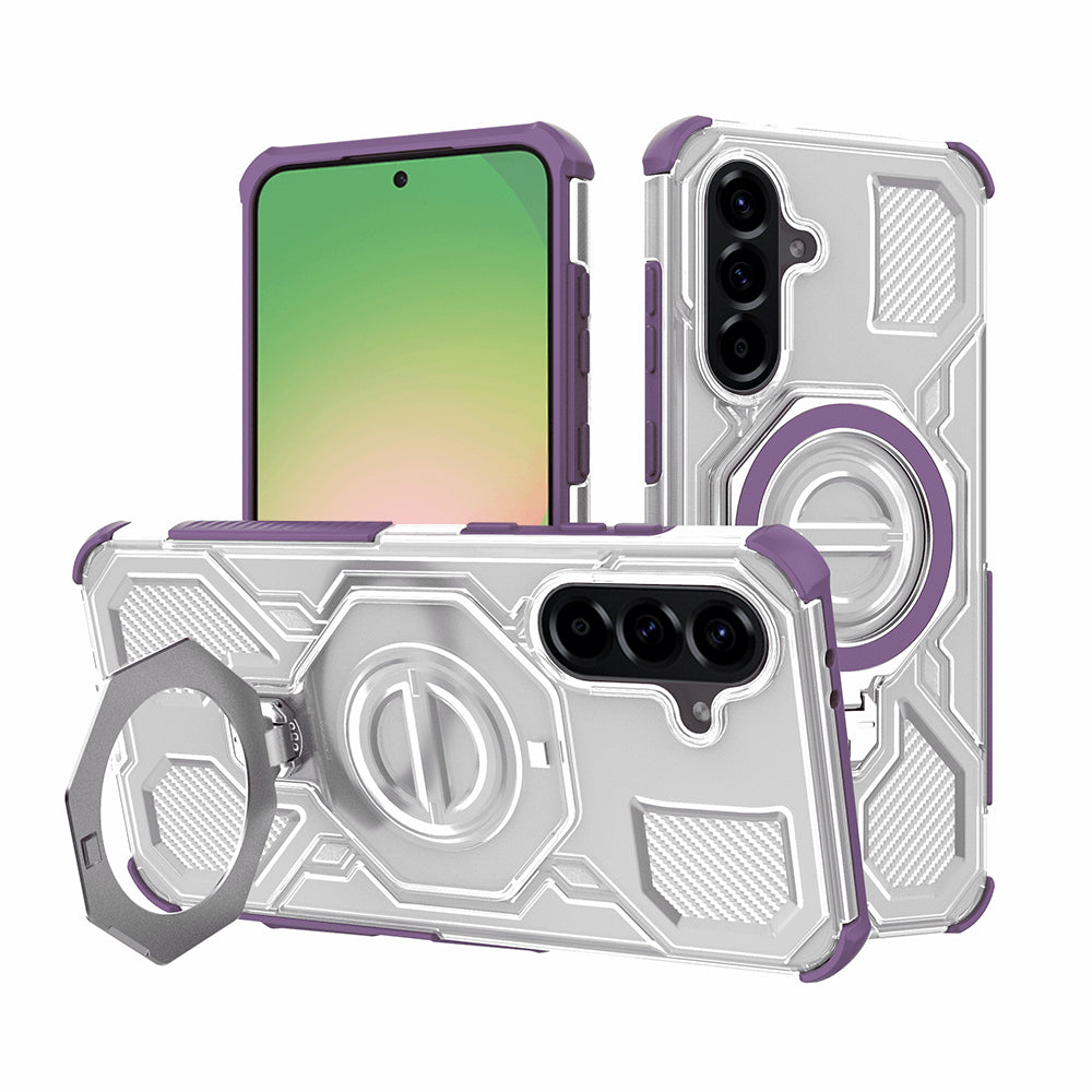 Husa de protectie Techsuit Carbon Shield PRO compatibil cu Samsung Galaxy A56 5G, Mov Transparent