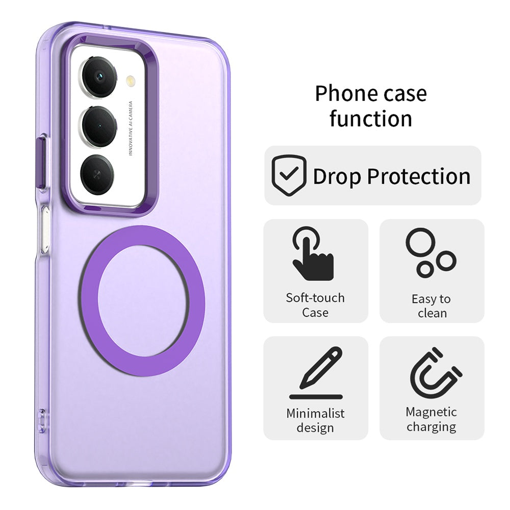 Husa de protectie Techsuit CandyCase MagSafe compatibil cu Xiaomi Redmi 15 4G / Redmi 15 5G, Mov