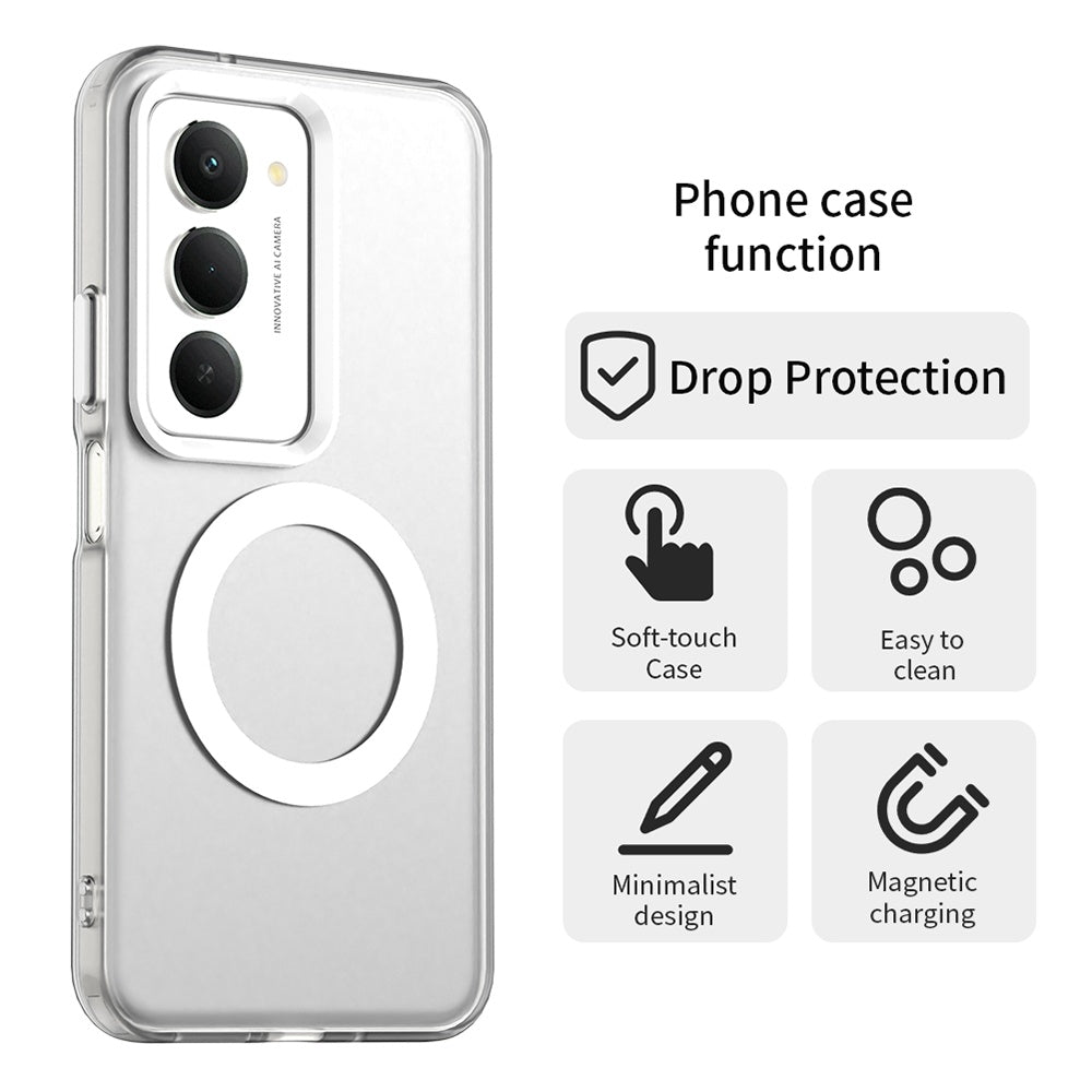 Husa de protectie Techsuit CandyCase MagSafe compatibil cu Xiaomi Redmi 15 4G / Redmi 15 5G, Alb