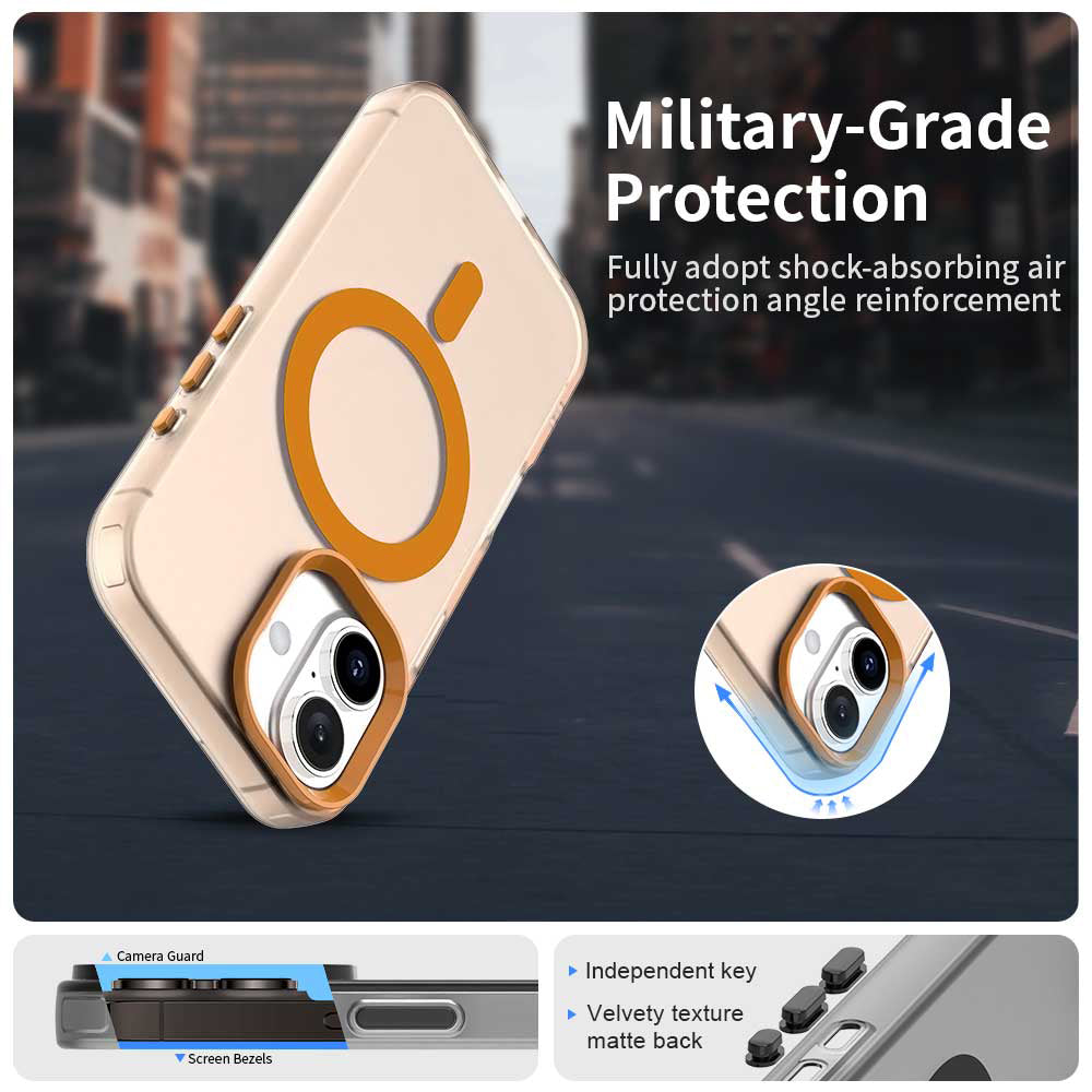 Husa de protectie Techsuit CandyCase MagSafe compatibil cu iPhone 17 Pro, Portocaliu