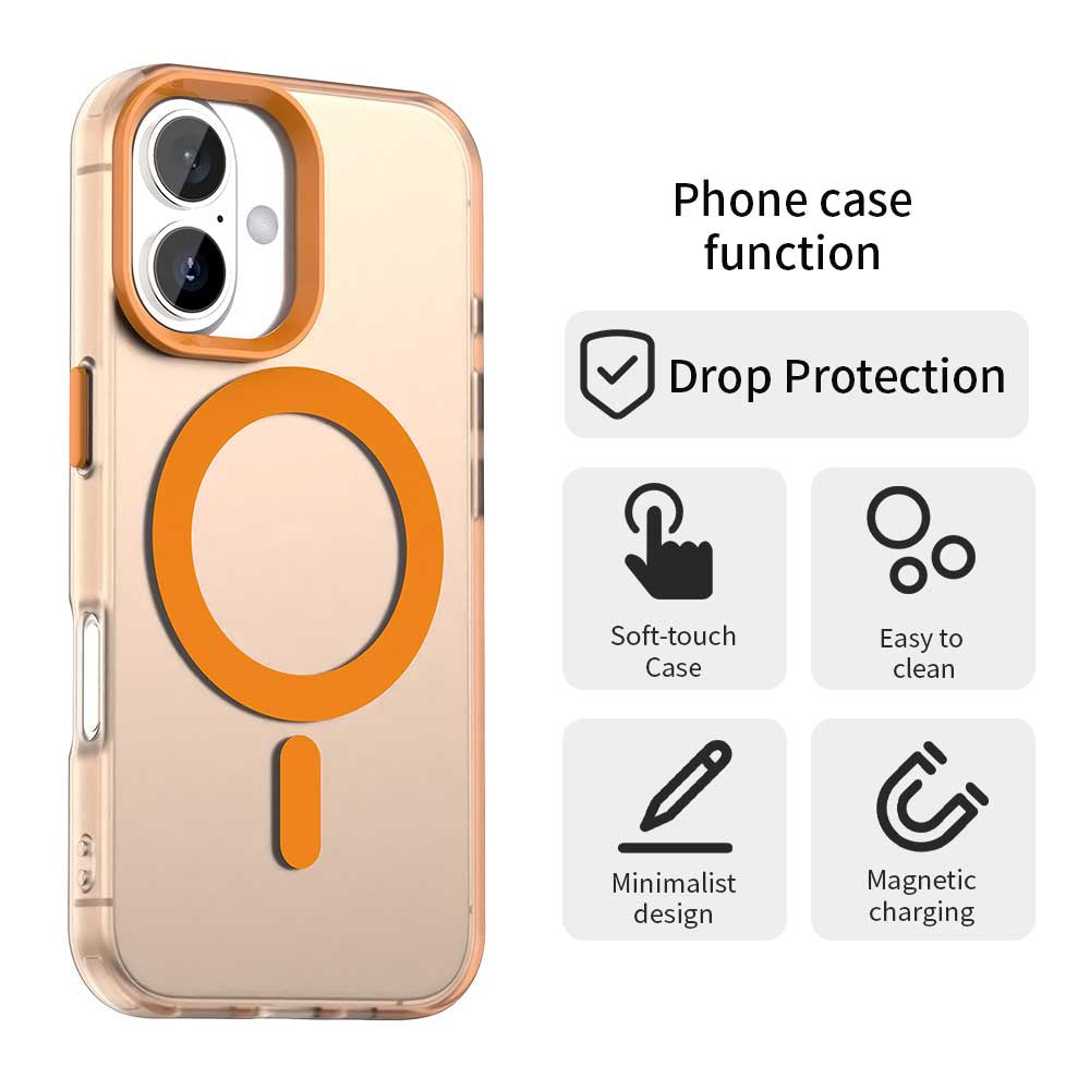 Husa de protectie Techsuit CandyCase MagSafe compatibil cu iPhone 17 Pro, Portocaliu