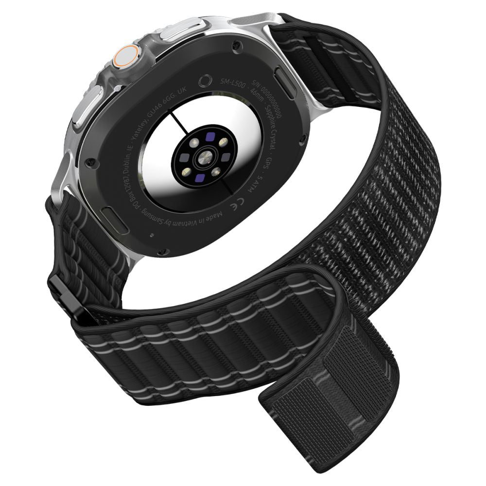 Curea smartwatch Spigen Watchband WBF0 (AMP10153) compatibil cu Samsung Galaxy Watch8 40mm/Watch8 44mm/Watch8 Classic, Negru