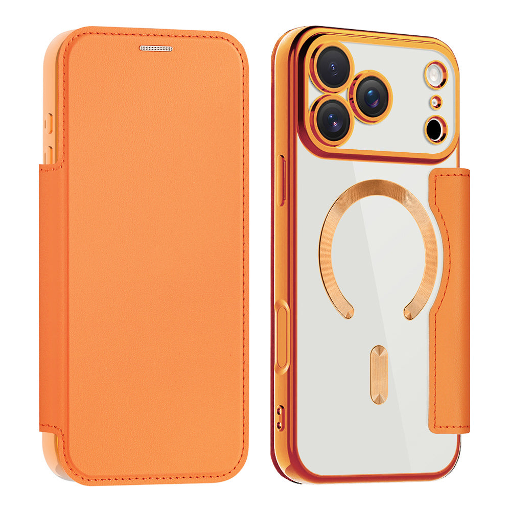 Husa de protectie Techsuit SmartMag Book compatibil cu iPhone 17 Pro Max, Portocaliu