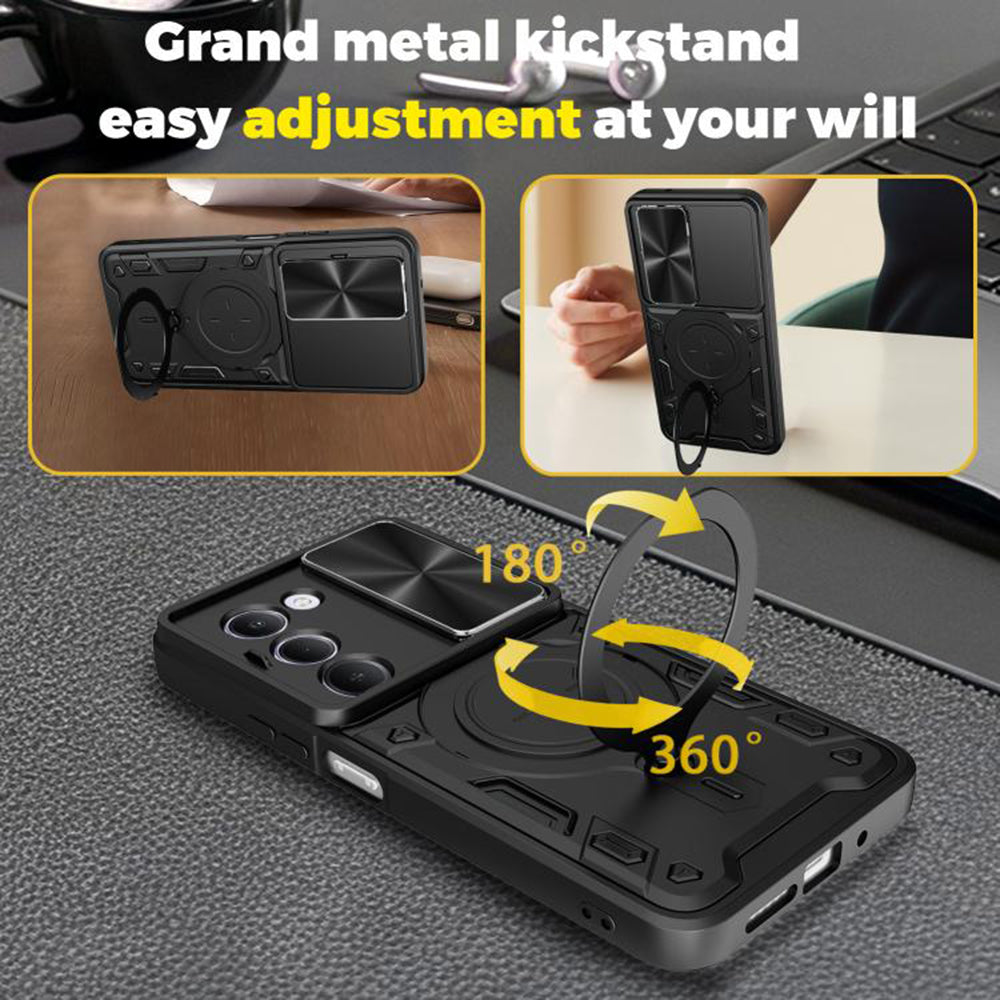 Husa de protectie Techsuit CamGuard Pro compatibil cu Xiaomi Redmi 15 4G / Redmi 15 5G, Roz Auriu