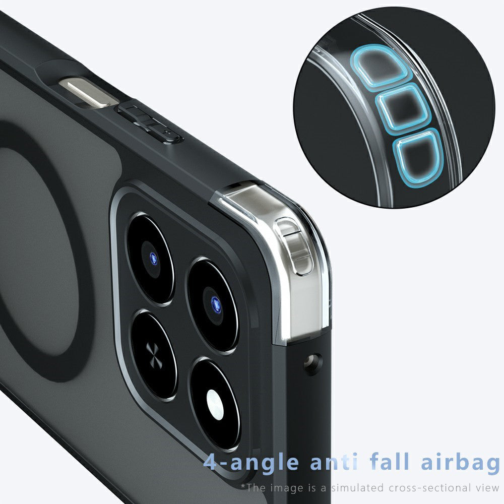 Husa de protectie Techsuit PureFrost MagSafe compatibil cu Honor 400 Smart 5G / 400 Smart 4G / X7d 4G, Negru Mat