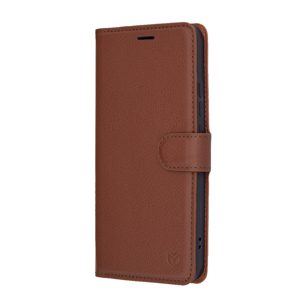 Husa de protectie Techsuit Leather Folio compatibil cu Xiaomi 15T, Maro