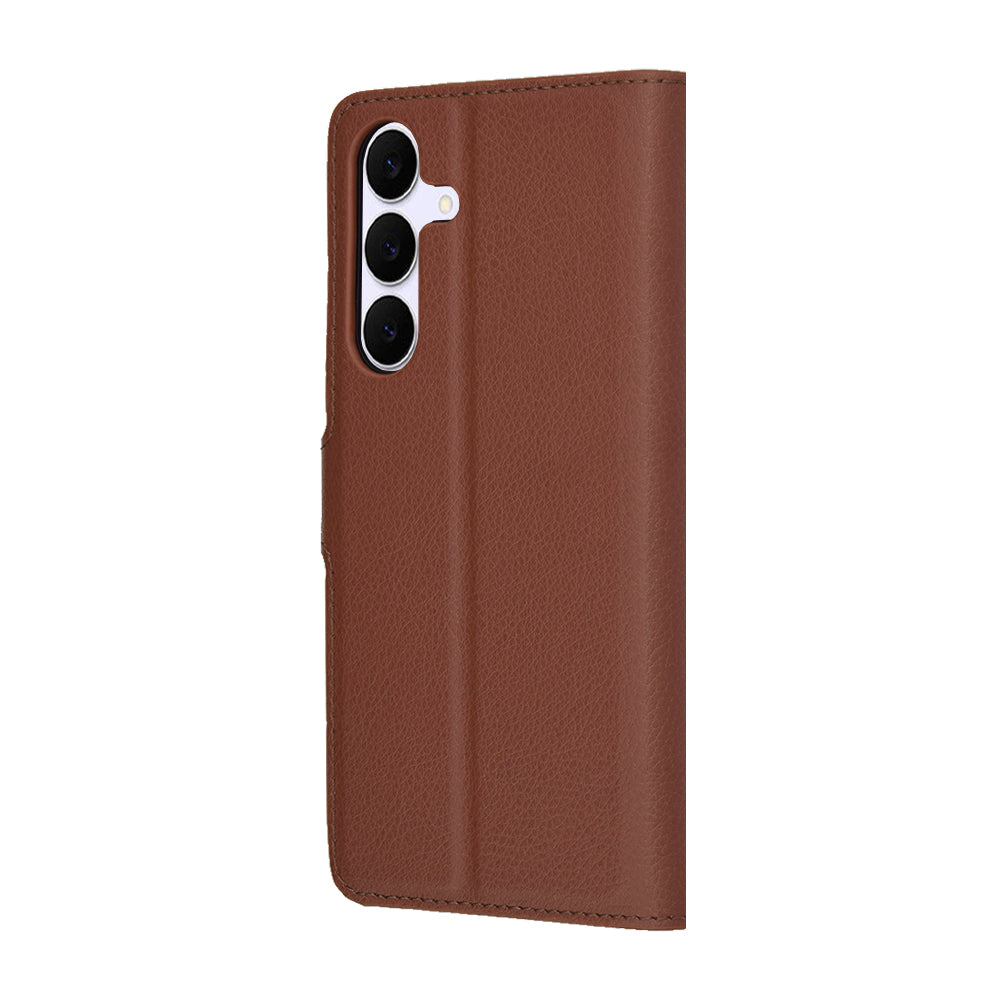 Husa de protectie Techsuit Leather Folio compatibil cu Samsung Galaxy S25 FE, Maro
