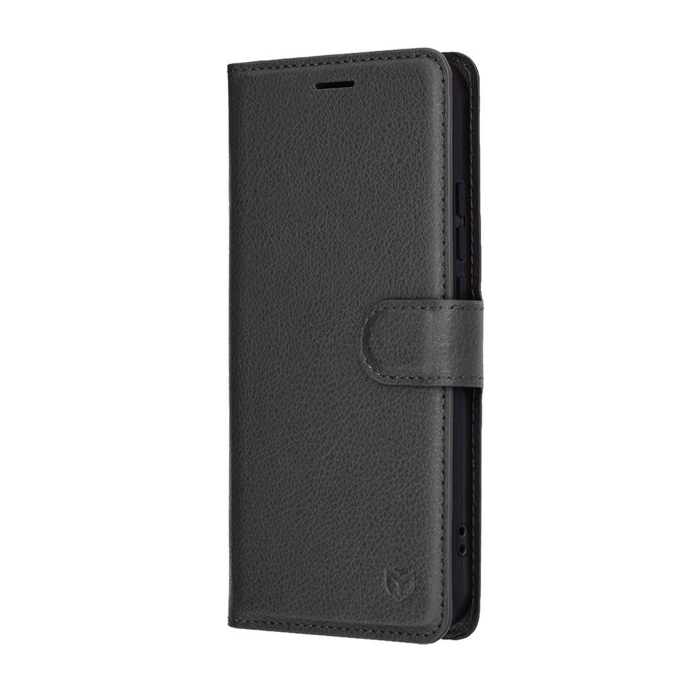 Husa de protectie Techsuit Leather Folio compatibil cu Oppo Reno14 F / Reno14 FS 5G, Negru