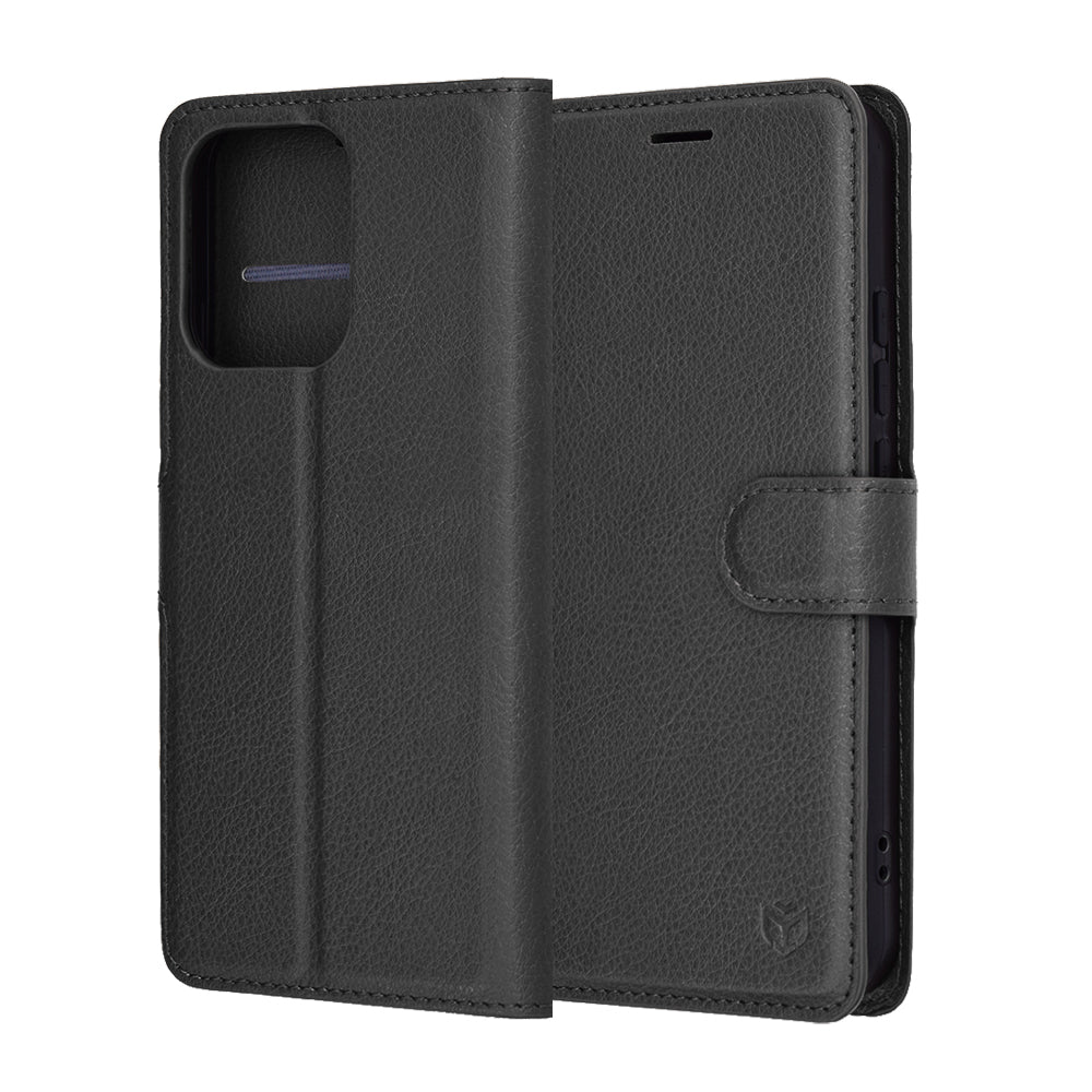 Husa de protectie Techsuit Leather Folio compatibil cu Oppo Reno14 F / Reno14 FS 5G, Negru