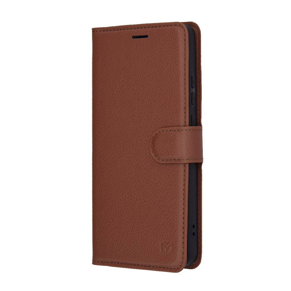 Husa de protectie Techsuit Leather Folio compatibil cu Motorola Moto G86 Power, Maro