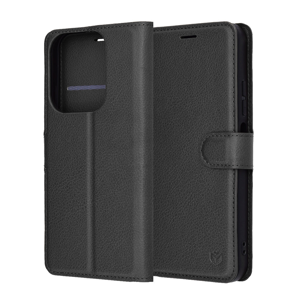 Husa de protectie Techsuit Leather Folio compatibil cu Xiaomi Redmi 15C 4G / Redmi 15C 5G / Poco C85 4G, Negru