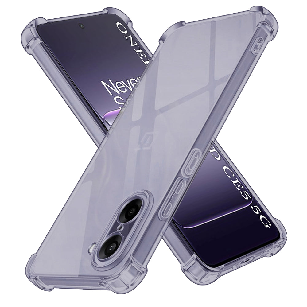 Husa de protectie Techsuit Shockproof Clear Silicone compatibil cu OnePlus Nord CE5, Negru Fumuriu