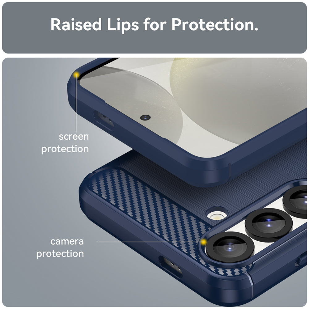 Husa de protectie Techsuit Carbon Silicone compatibil cu Samsung Galaxy S26, Albastru