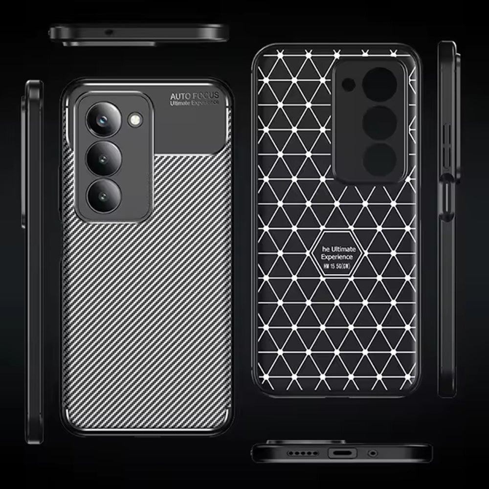 Husa de protectie Techsuit CarbonFiber compatibil cu Xiaomi Redmi 15 4G / Redmi 15 5G, Negru