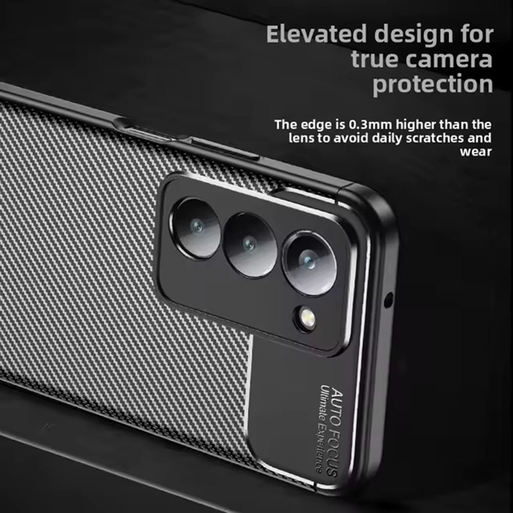 Husa de protectie Techsuit CarbonFiber compatibil cu Xiaomi Redmi 15 4G / Redmi 15 5G, Negru