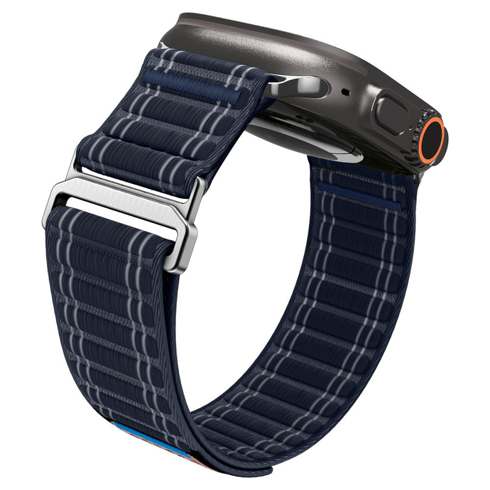Curea smartwatch Spigen Watchband WBF0 (AMP10143) compatibil cu Apple Watch 8/9/10/11/SE/SE 2/SE 3/Ultra/Ultra 2/Ultra 3 (44/45/46/49mm), Bleumarin