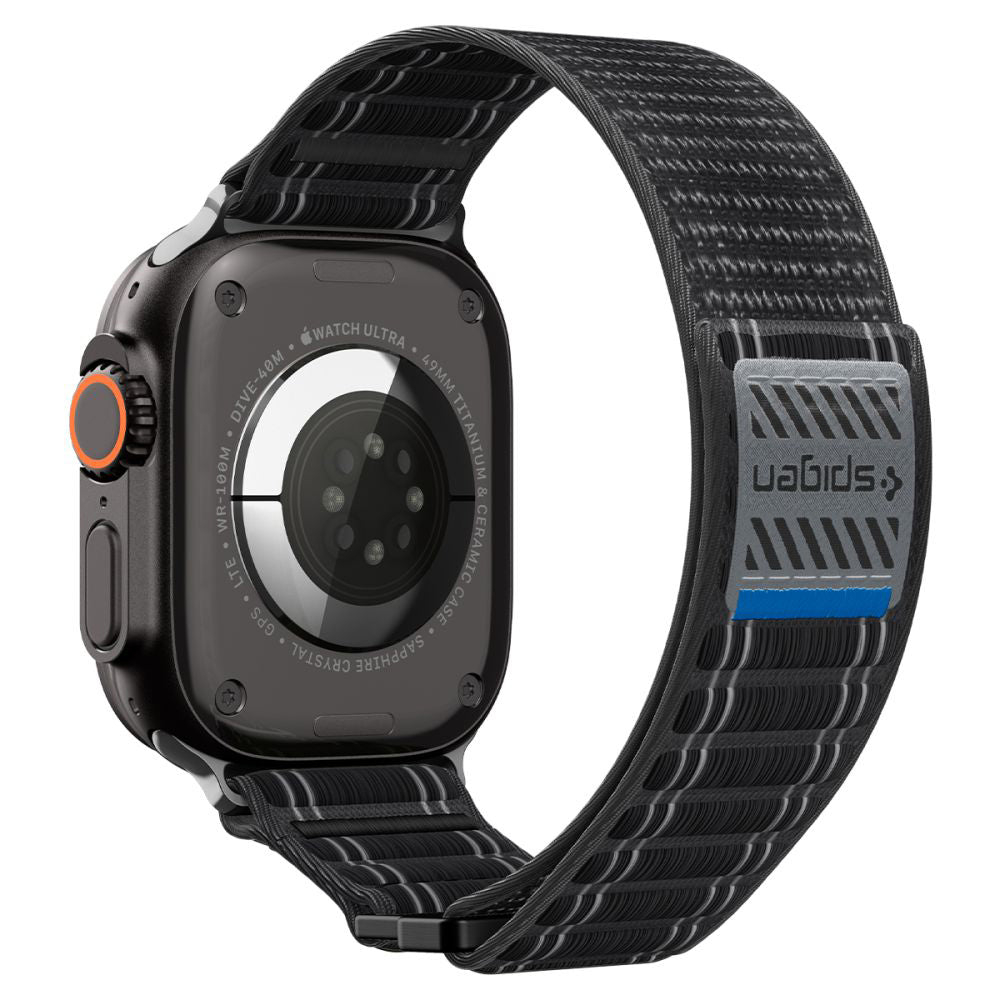 Curea smartwatch Spigen Watchband WBF0 (AMP10141) compatibil cu Apple Watch 8/9/10/11/SE/SE 2/SE 3/Ultra/Ultra 2/Ultra 3 (44/45/46/49mm), Negru