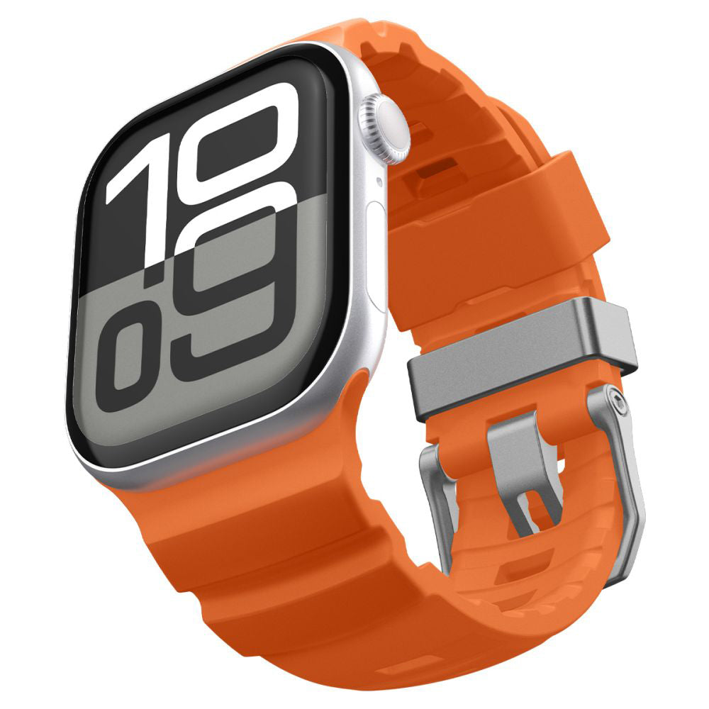 Curea smartwatch Spigen Watchband WBS2 (AMP10509) compatibil cu Apple Watch 8/9/10/11/SE/SE 2/SE 3/Ultra/Ultra 2/Ultra 3 (44/45/46/49mm), Portocaliu
