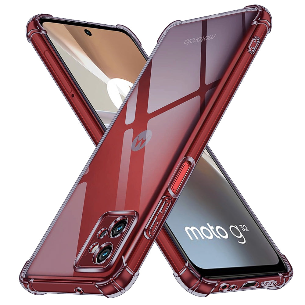 Husa de protectie Techsuit Shockproof Clear Silicone compatibil cu Motorola Moto G32, Negru Fumuriu