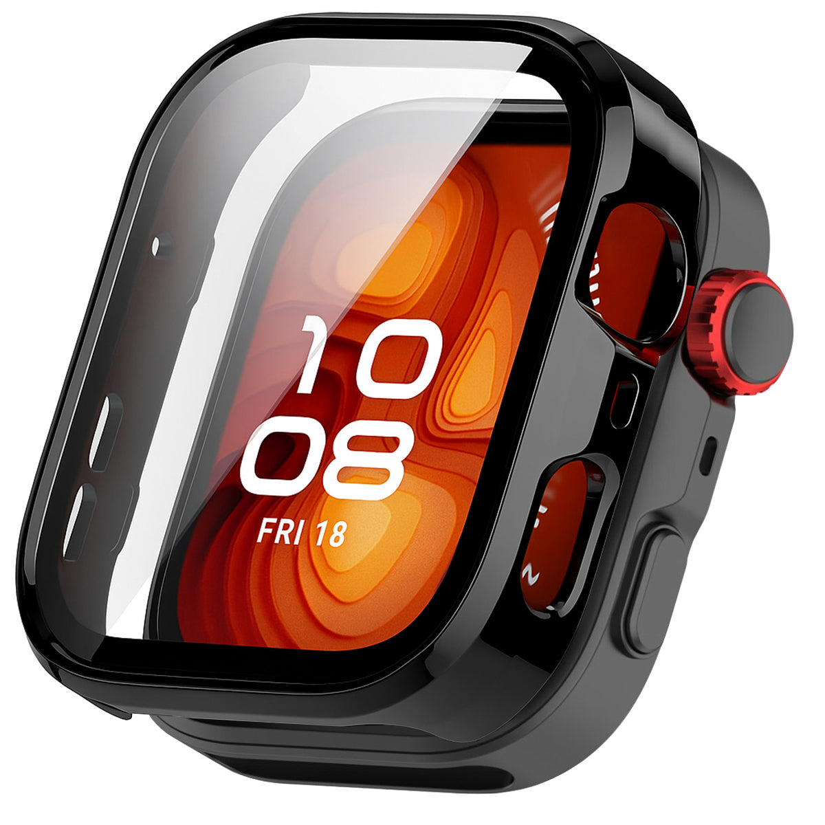 Folie de protectie smartwatch Techsuit Defense360 Pro + Screen Protector compatibil cu Huawei Watch Fit 4 Pro, Negru