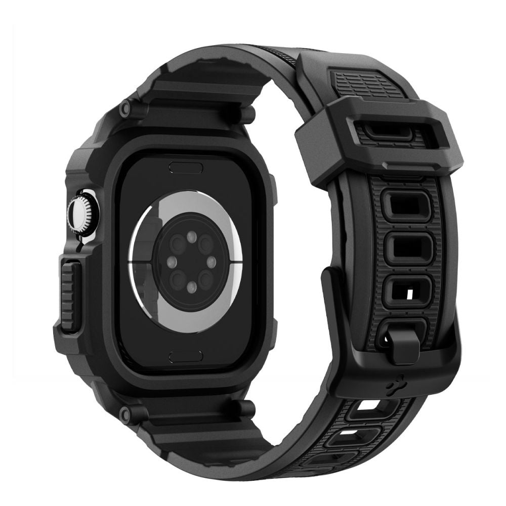 Accesoriu smartwatch Spigen Rugged Armor Pro V2 (ACS10494) compatibil cu Apple Watch 10 42mm / Watch 11 42mm, Negru Mat