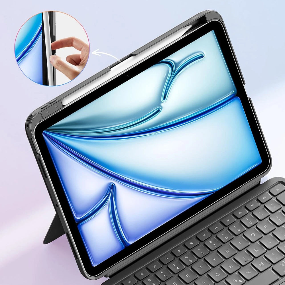 Husa de protectie tableta ESR Flex Keyboard Case compatibil cu iPad Air 4 (2020) / Air 5 (2022) / Air 11 (2024) / Air 11 (2025) / Air 11 (2026), Gri Inchis