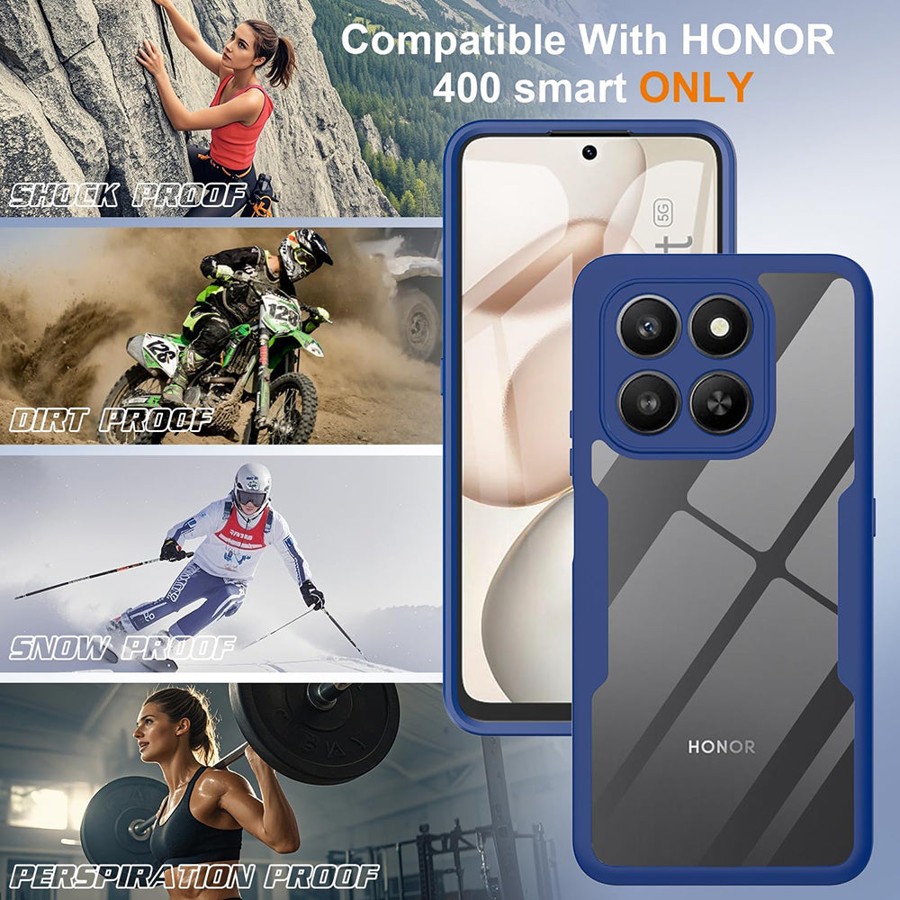 Folie de protectie Techsuit ColorVerse 360 Series + compatibil cu Honor 400 Smart 5G / 400 Smart 4G / X7d 4G, Albastru