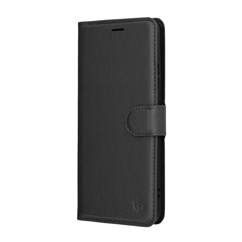 Husa de protectie Techsuit Leather Folio compatibil cu Motorola Moto G86, Negru