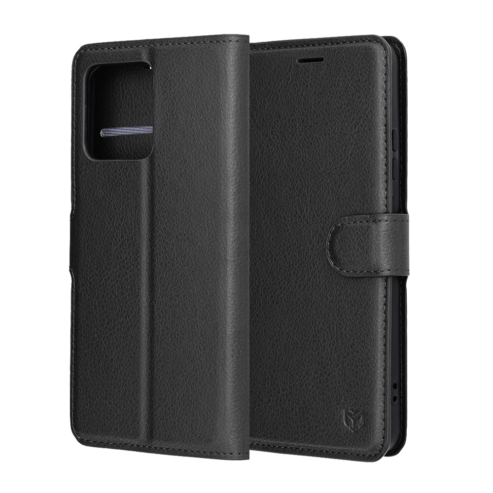 Husa de protectie Techsuit Leather Folio compatibil cu Motorola Moto G86, Negru