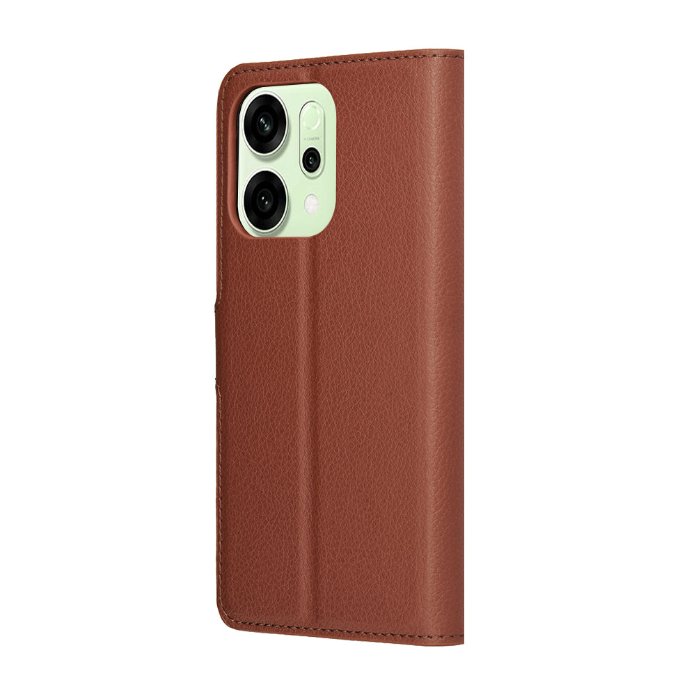 Husa de protectie Techsuit Leather Folio compatibil cu Oppo Reno14, Maro