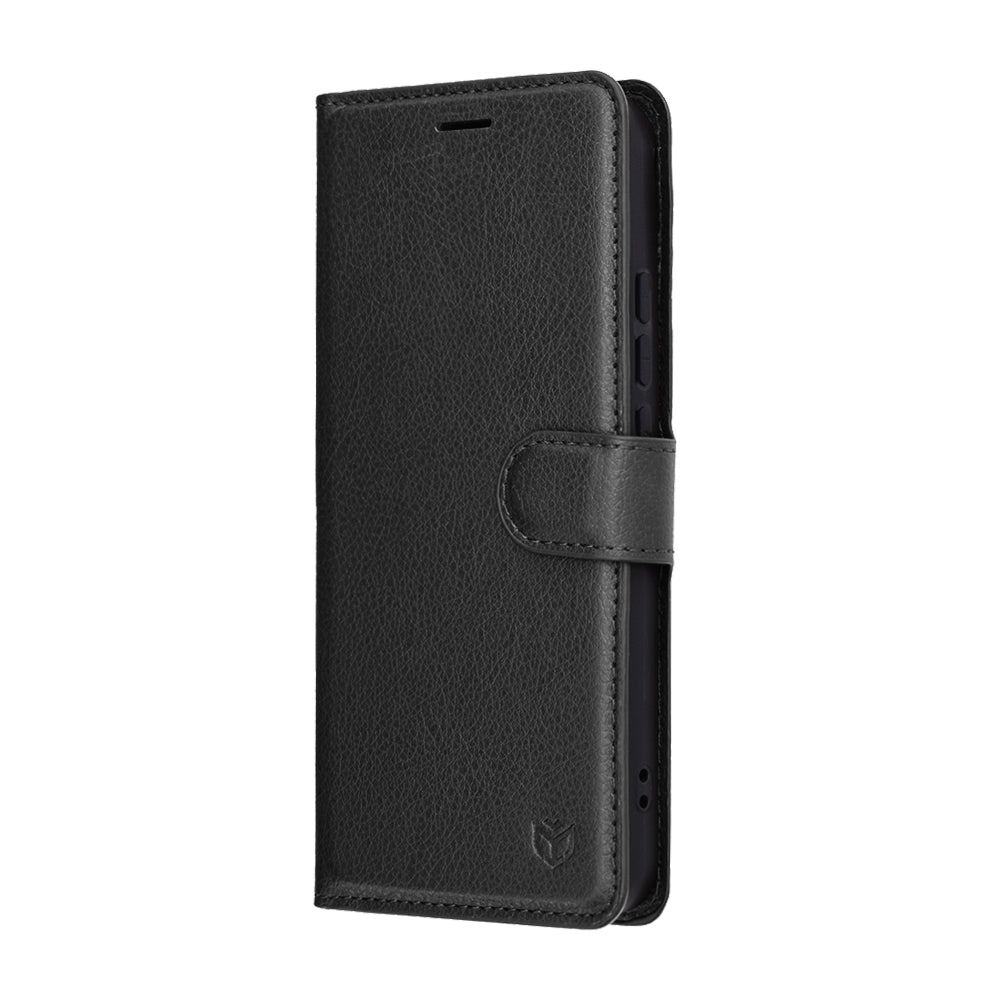 Husa de protectie Techsuit Leather Folio compatibil cu Oppo Reno14, Negru