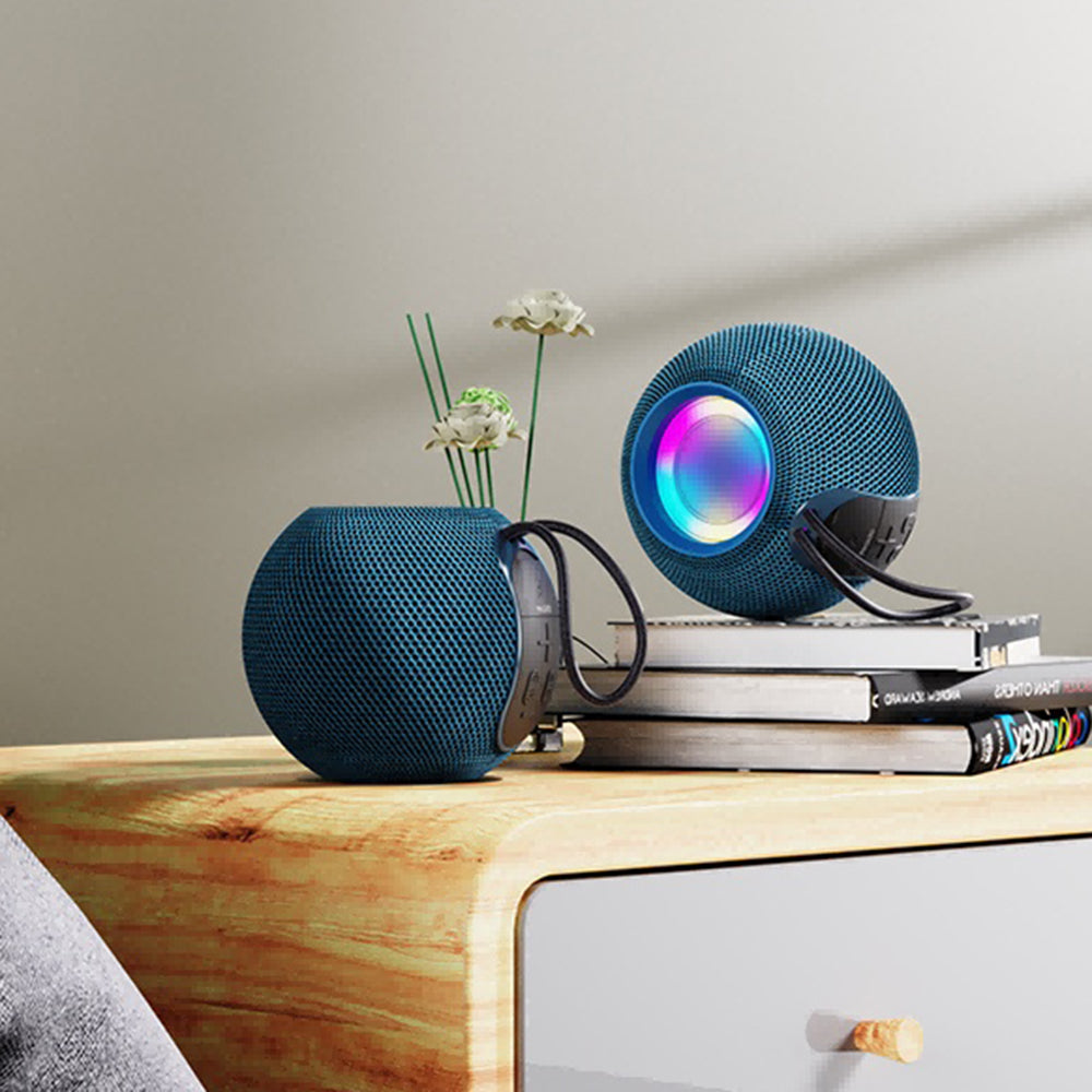 Casti Yesido Wireless Speaker (YSW13), Bluetooth 5.1, RGB Lights, Portable, Surround Sound, TF, USB, DC5V, 1200mAh, 5W, Albastru