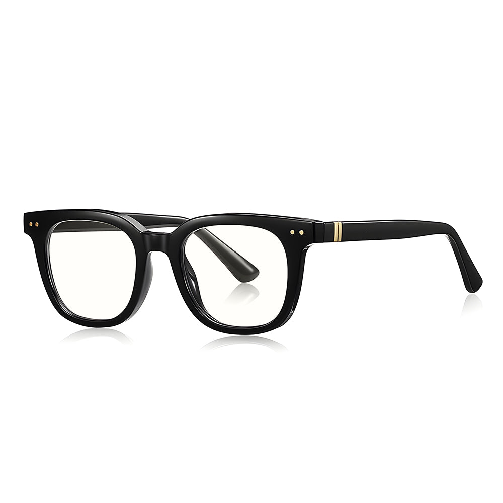Techsuit Anti-Blue Light Glasses Reflex PC (2229), for Men, Round, TR90&Metal Frame, AC Lens, Negru