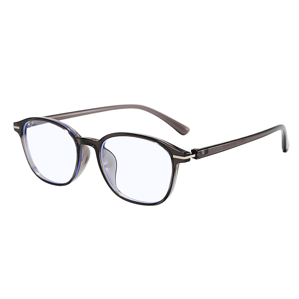 Techsuit Anti-Blue Light Glasses Reflex PC (6635), Unisex, Round, TR90 Frame, AC Lens, Negru /Purple