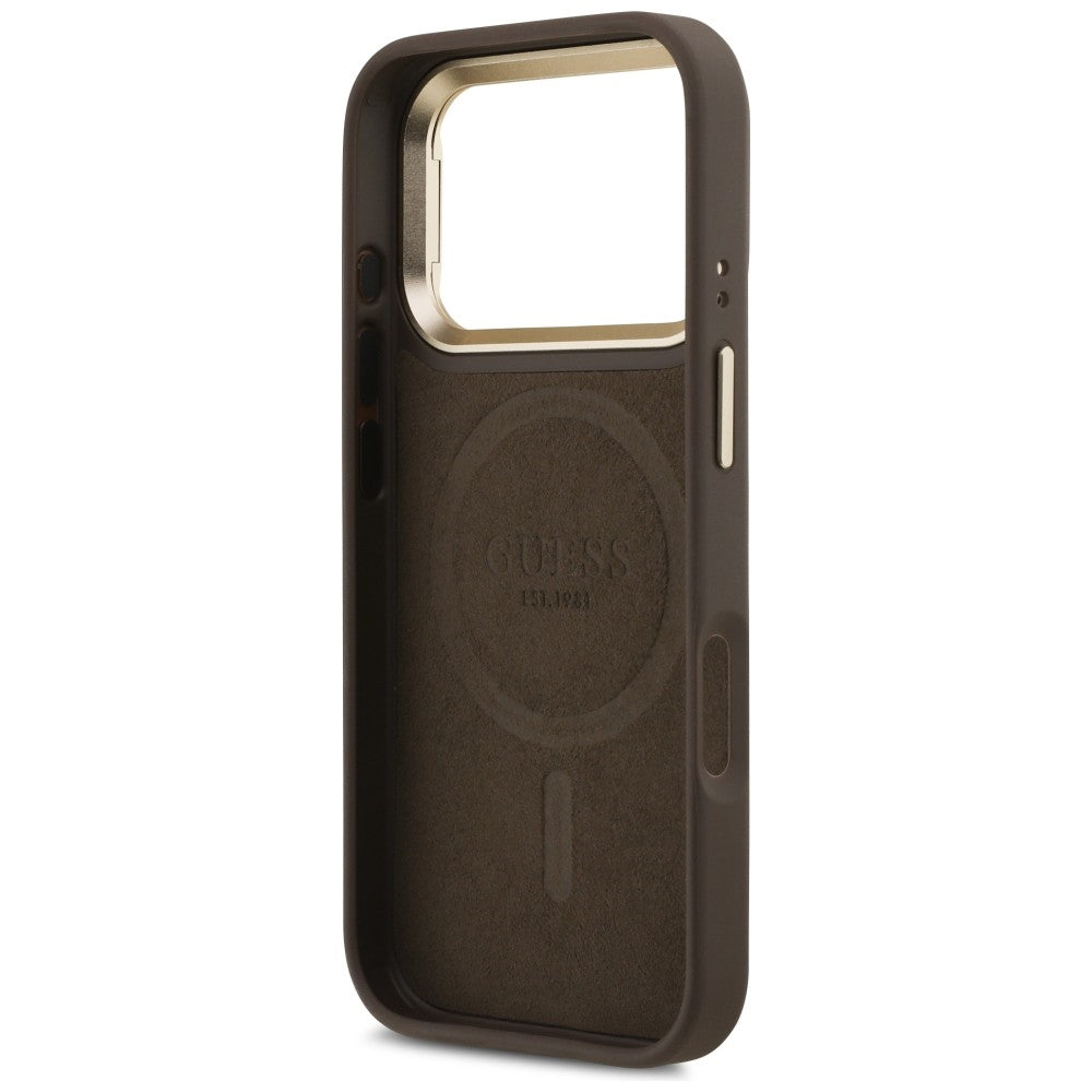 Husa de protectie Guess compatibil cu iPhone 17 Pro Max, Maro