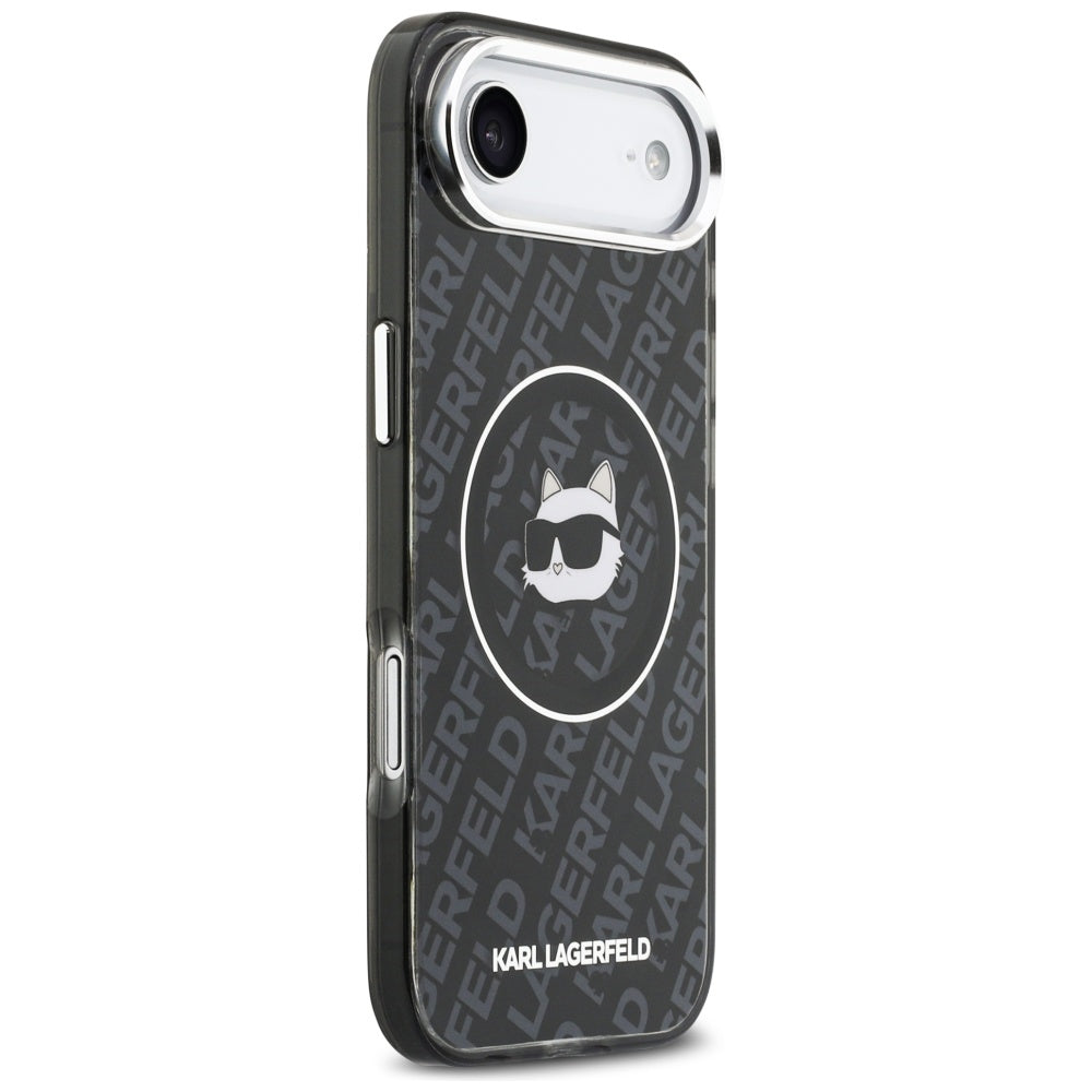 Husa de protectie Karl Lagerfeld IML Choupette Head Logo MagSafe (KLHMP17MHMKBCHOK) compatibil cu iPhone 17 Air, Negru