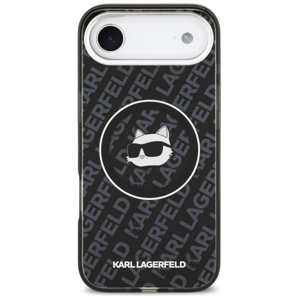 Husa de protectie Karl Lagerfeld IML Choupette Head Logo MagSafe (KLHMP17MHMKBCHOK) compatibil cu iPhone 17 Air, Negru
