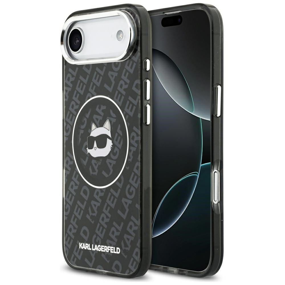 Husa de protectie Karl Lagerfeld IML Choupette Head Logo MagSafe (KLHMP17MHMKBCHOK) compatibil cu iPhone 17 Air, Negru