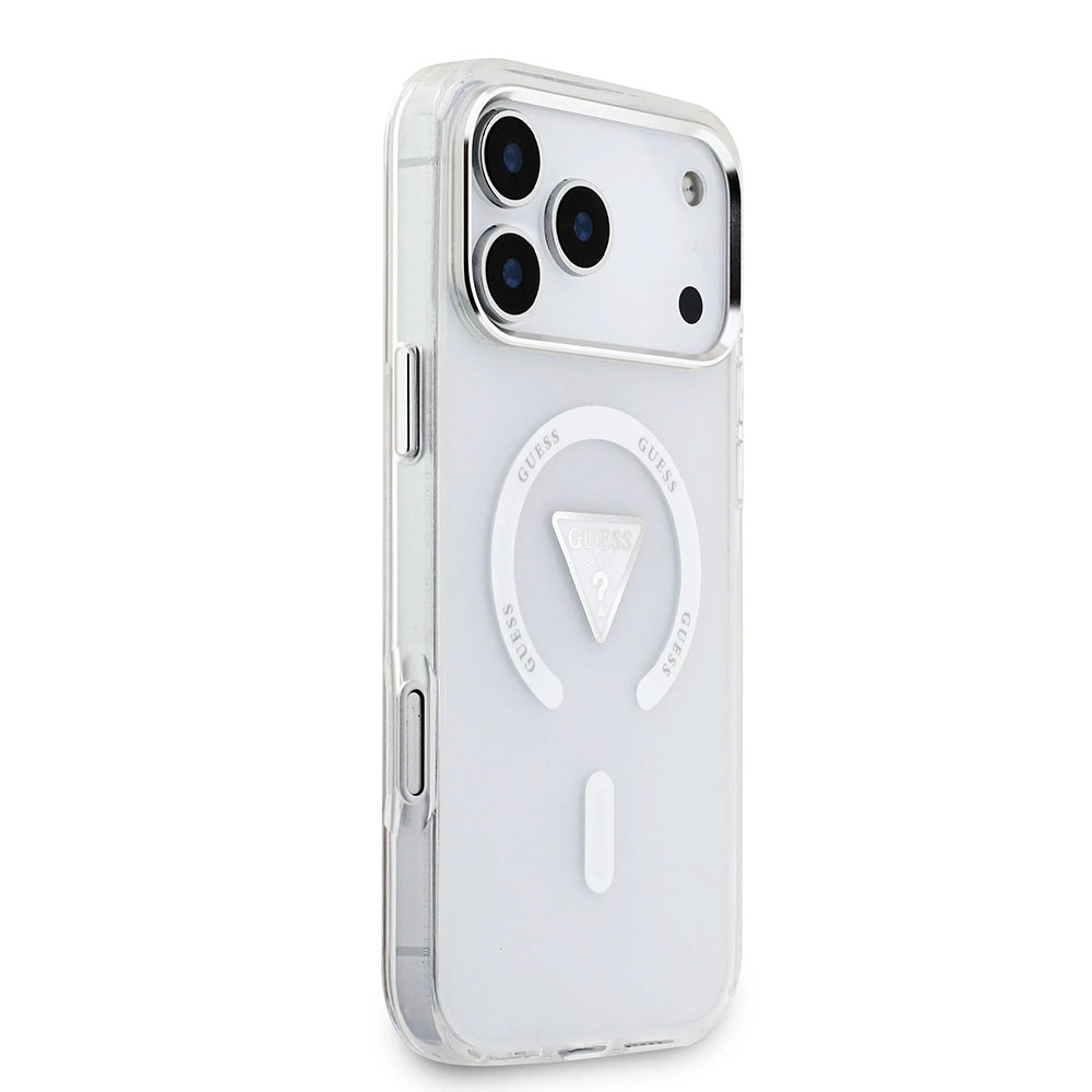 Husa de protectie Guess IML Gradient Triangle Logo MagSafe (GUHMP17XHGTMLCGT) compatibil cu iPhone 17 Pro Max, Transparent