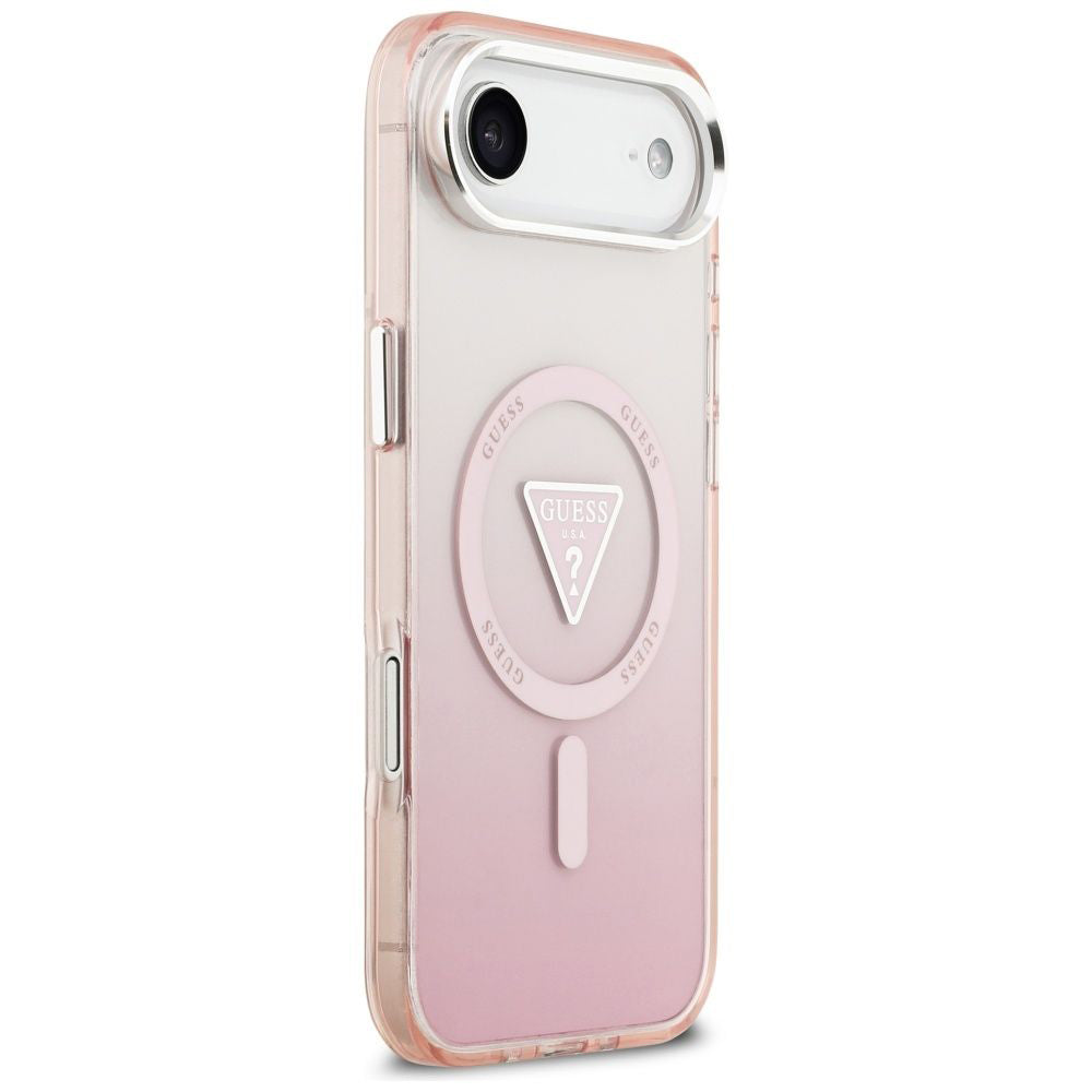 Husa de protectie Guess IML Gradient Triangle Logo MagSafe (GUHMP17MHGTMLCGP) compatibil cu iPhone 17 Air, Roz