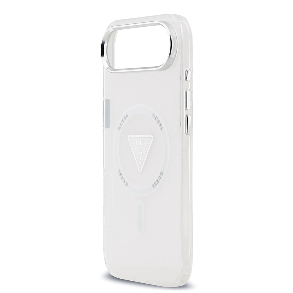 Husa de protectie Guess IML Gradient Triangle Logo MagSafe (GUHMP17MHGTMLCGT) compatibil cu iPhone 17 Air, Transparent