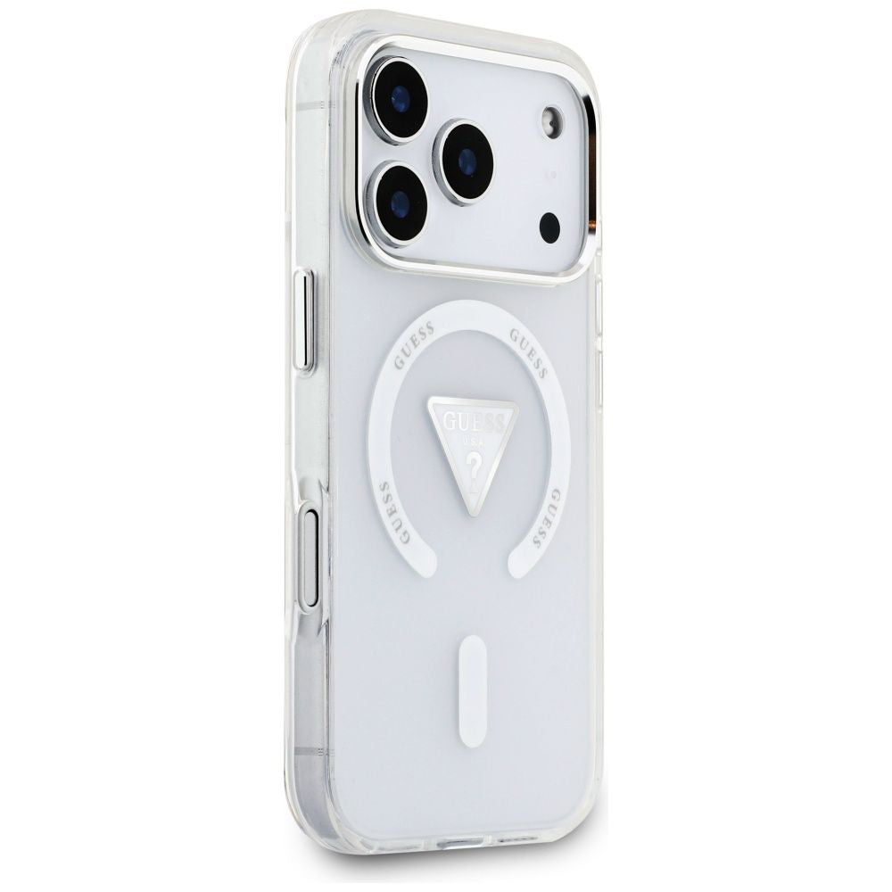 Husa de protectie Guess IML Gradient Triangle Logo MagSafe (GUHMP17LHGTMLCGT) compatibil cu iPhone 17 Pro, Transparent