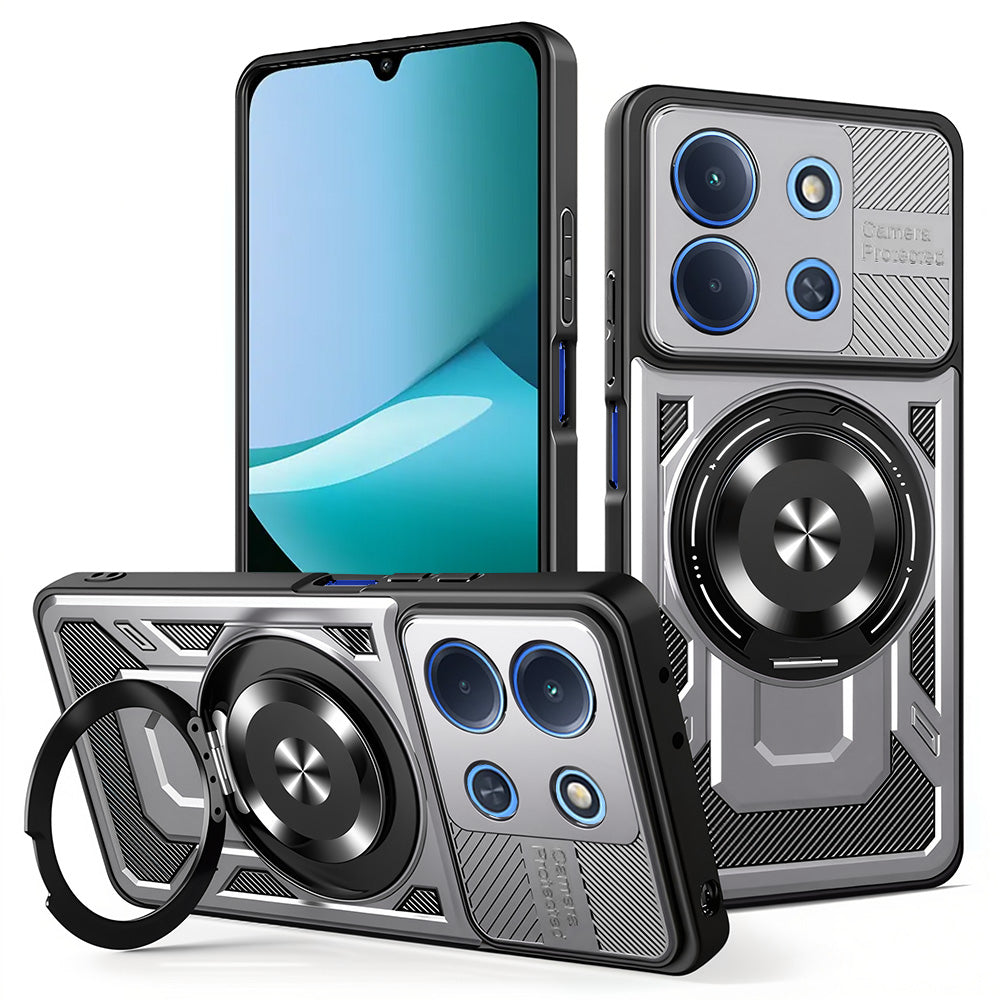 Husa de protectie Techsuit RuggedCam compatibil cu Xiaomi Redmi 15C 4G / Redmi 15C 5G, Gri