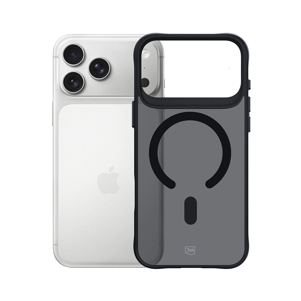 Husa de protectie 3mk Smoke MagCase compatibil cu iPhone 17 Pro, Negru