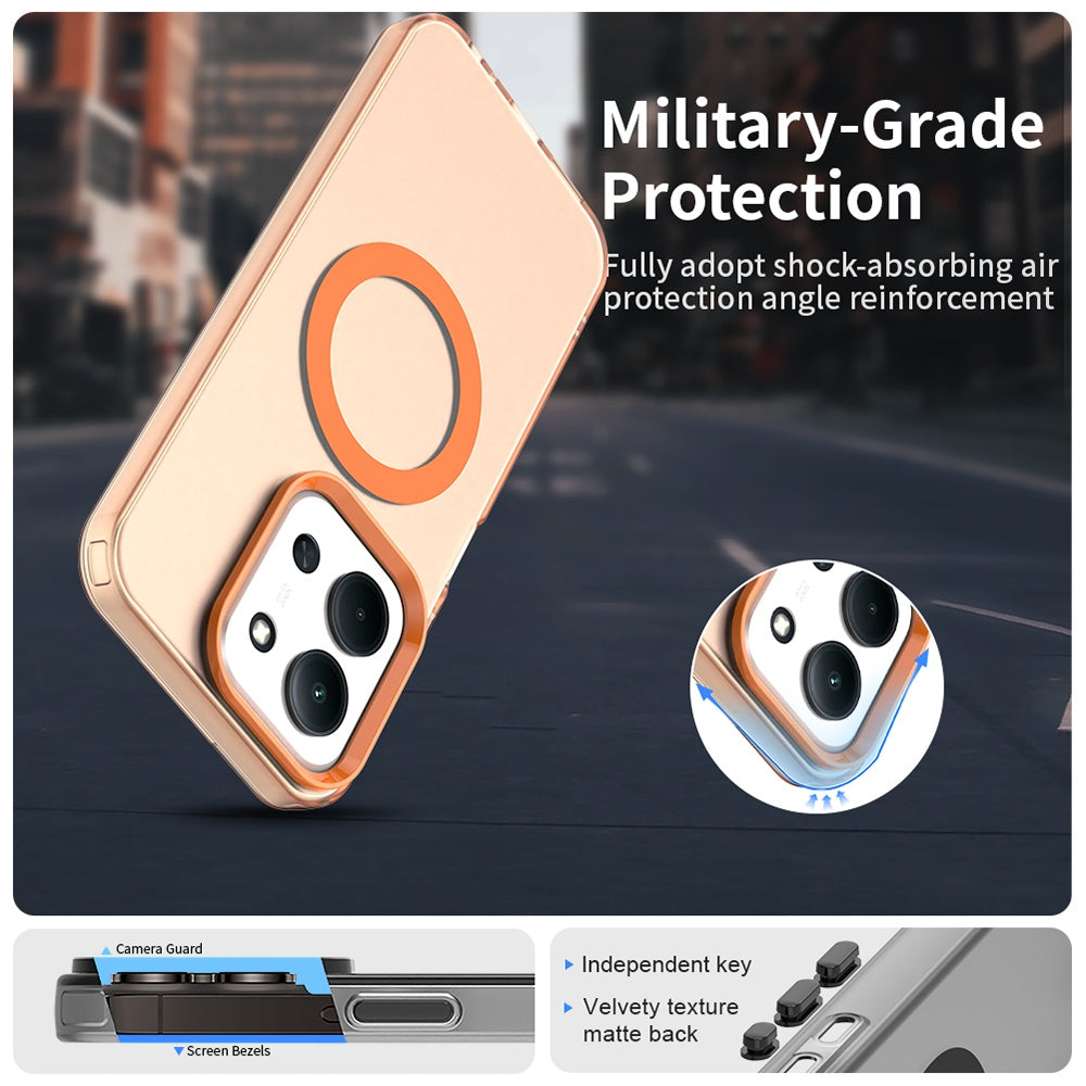 Husa de protectie Techsuit CandyCase MagSafe compatibil cu Xiaomi Redmi 15C 4G / Redmi 15C 5G / Poco C85 4G, Portocaliu