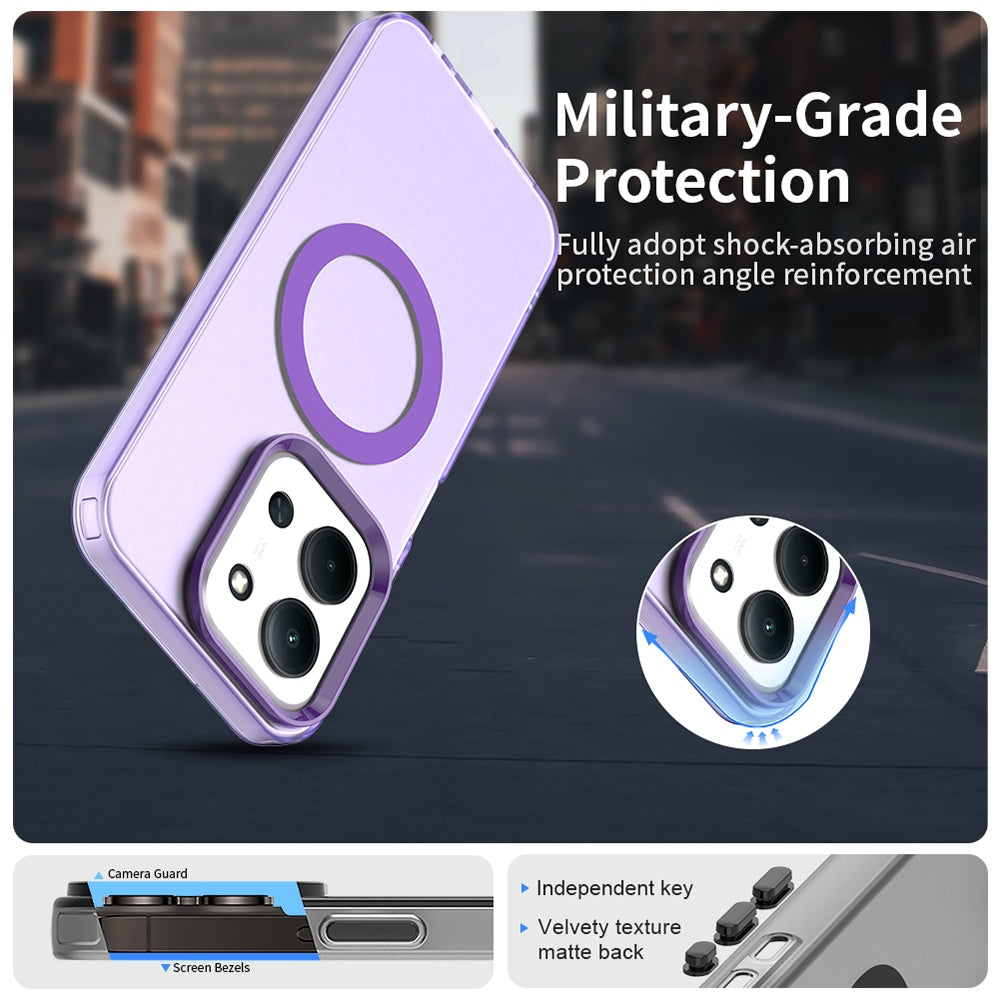 Husa de protectie Techsuit CandyCase MagSafe compatibil cu Xiaomi Redmi 15C 4G / Redmi 15C 5G / Poco C85 4G, Mov