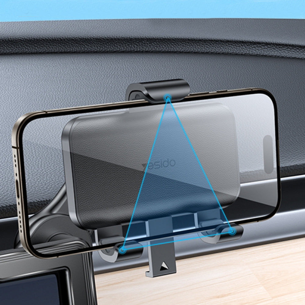 Suport Auto Yesido (C250), 360°, Prindere Snap-on, Negru