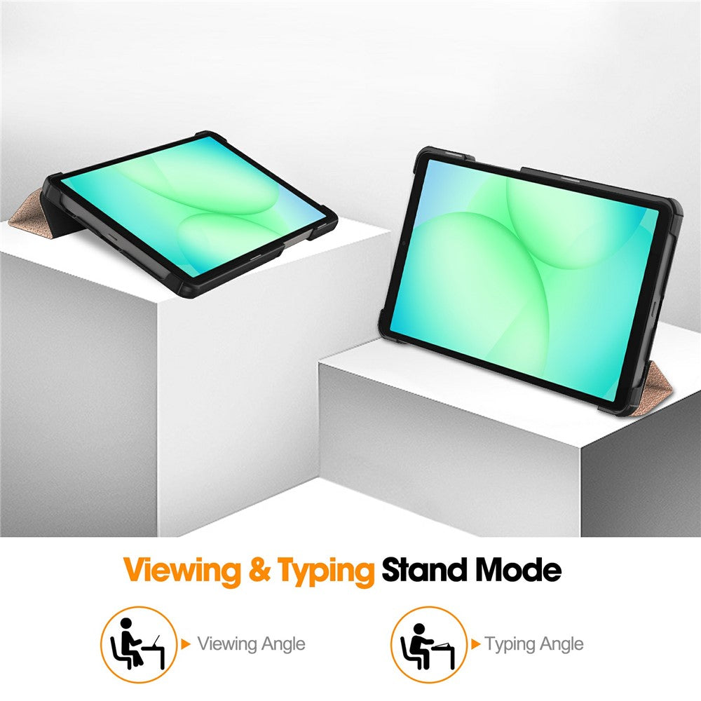 Husa de protectie tableta Techsuit FoldPro compatibil cu Samsung Galaxy Tab A11 / A9, Roz Auriu