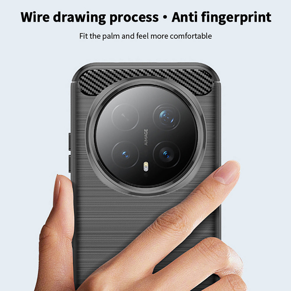 Husa de protectie Techsuit Carbon Silicone compatibil cu Honor Magic8 Pro, Negru