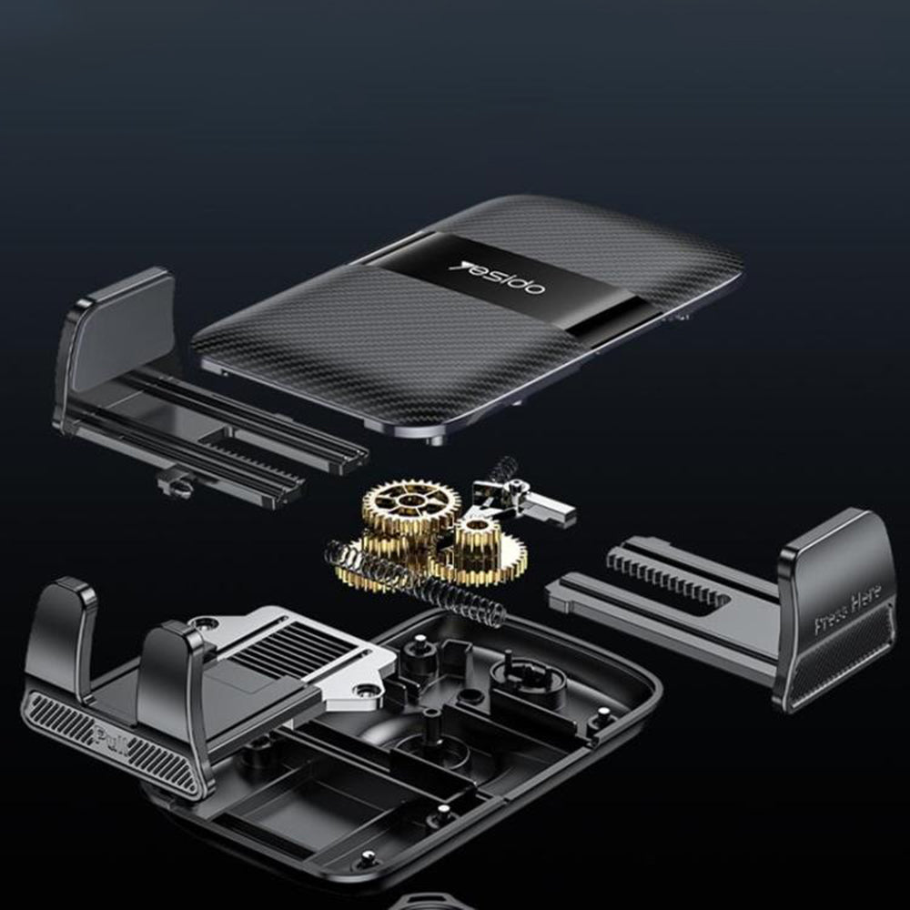 Suport Yesido (C275), for Dashboard, 1260-Degree All-Round Adjustment Design, 4.7-7.2" Phone, Negru